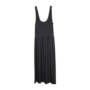 Wilfred Free Sleeveless Black Midi Dress with Scoop Neck Medium Summer Capsule